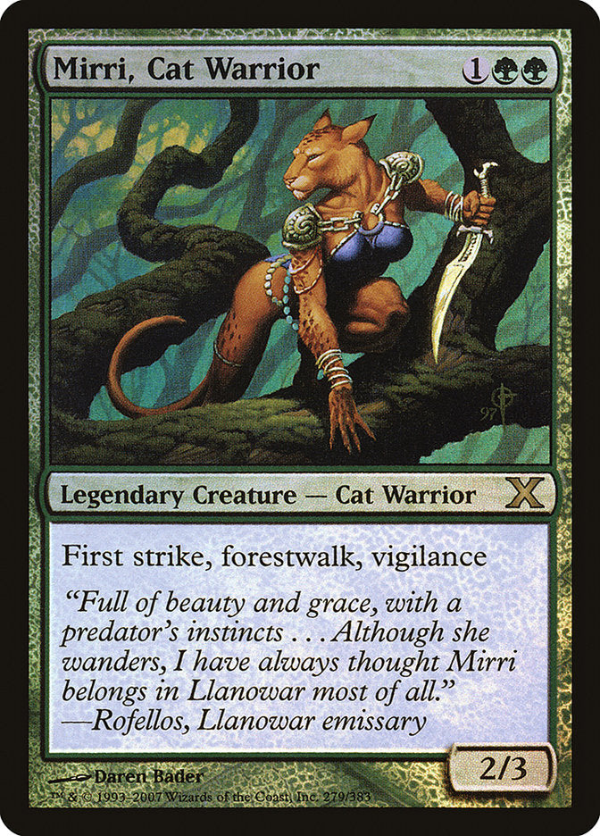 Mirri, Cat Warrior (Premium Foil) [Tenth Edition] | Exor Games New Glasgow