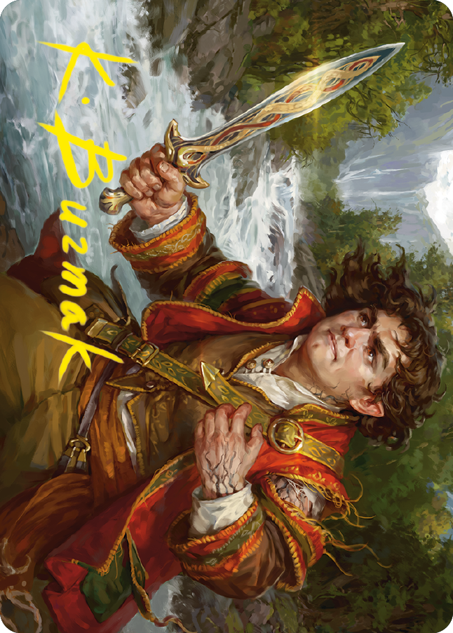 Frodo Baggins Art Card (16/81) (Gold-Stamped Signature) [The Lord of the Rings: Tales of Middle-earth Art Series] | Exor Games New Glasgow