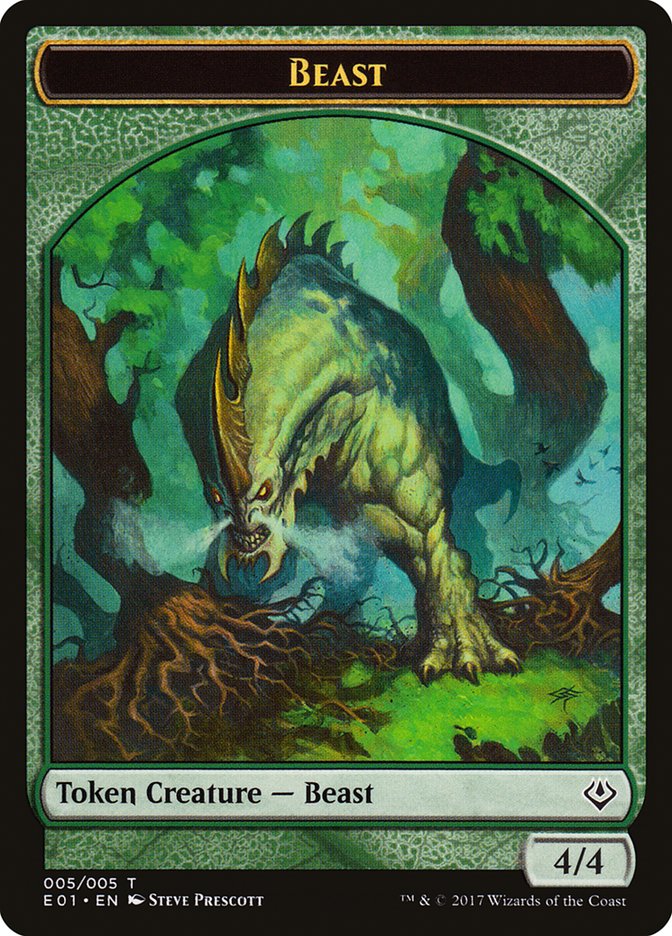 Beast (005/005) [Archenemy: Nicol Bolas Tokens] | Exor Games New Glasgow