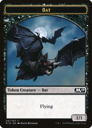 Bat Token [Core Set 2019 Tokens] | Exor Games New Glasgow