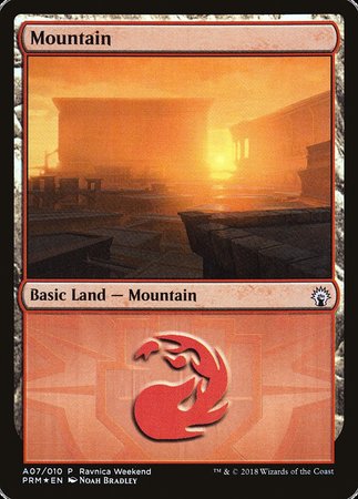 Mountain - Boros (A07) [GRN Ravnica Weekend] | Exor Games New Glasgow