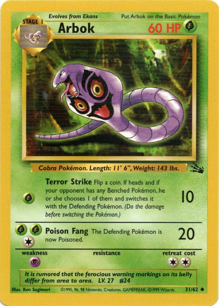 Arbok (31/62) [Fossil Unlimited] | Exor Games New Glasgow