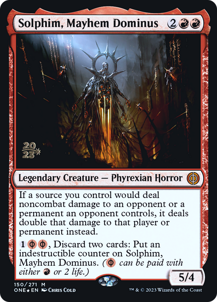 Solphim, Mayhem Dominus [Phyrexia: All Will Be One Prerelease Promos] | Exor Games New Glasgow