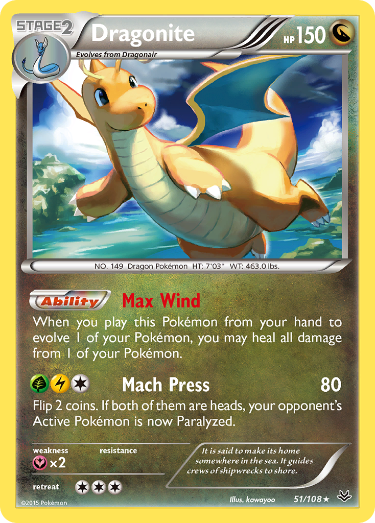 Dragonite (51/108) [XY: Roaring Skies] | Exor Games New Glasgow