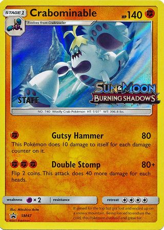 Crabominable (SM47) (Staff Prerelease Promo) [Sun & Moon: Black Star Promos] | Exor Games New Glasgow