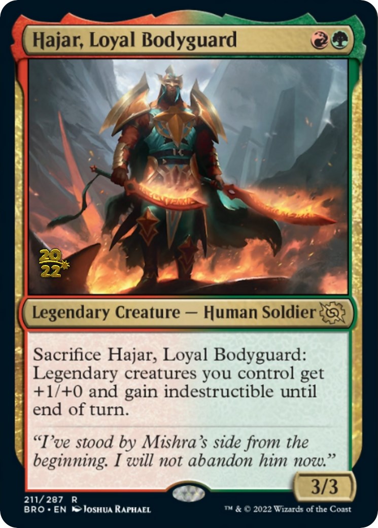 Hajar, Loyal Bodyguard [The Brothers' War: Prerelease Promos] | Exor Games New Glasgow