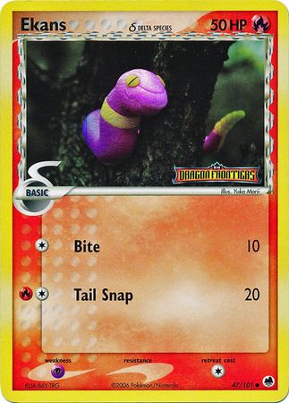 Ekans (47/101) (Delta Species) (Stamped) [EX: Dragon Frontiers] | Exor Games New Glasgow