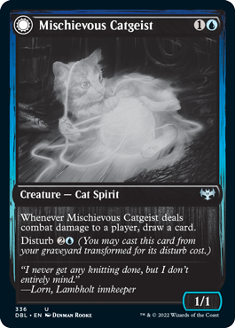 Mischievous Catgeist // Catlike Curiosity [Innistrad: Double Feature] | Exor Games New Glasgow