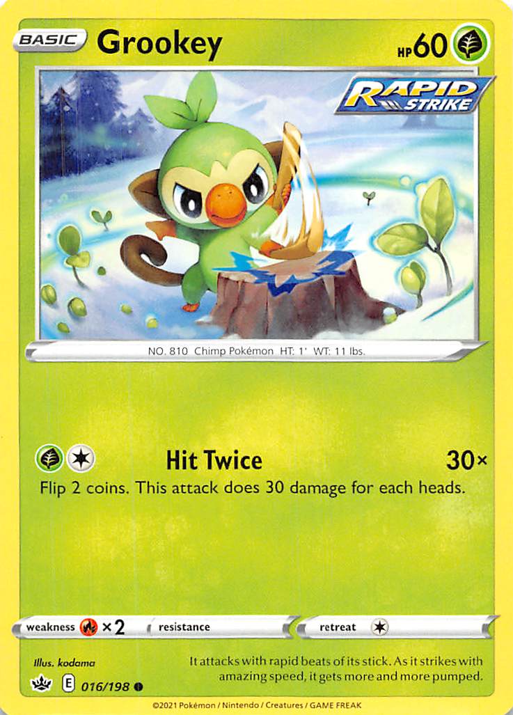 Grookey (016/198) [Sword & Shield: Chilling Reign] | Exor Games New Glasgow