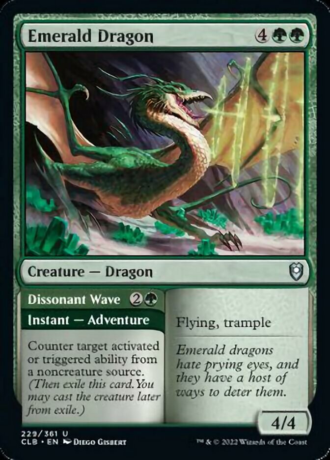 Emerald Dragon // Dissonant Wave [Commander Legends: Battle for Baldur's Gate] | Exor Games New Glasgow