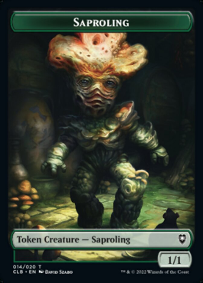 Treasure // Saproling Double-sided Token [Commander Legends: Battle for Baldur's Gate Tokens] | Exor Games New Glasgow