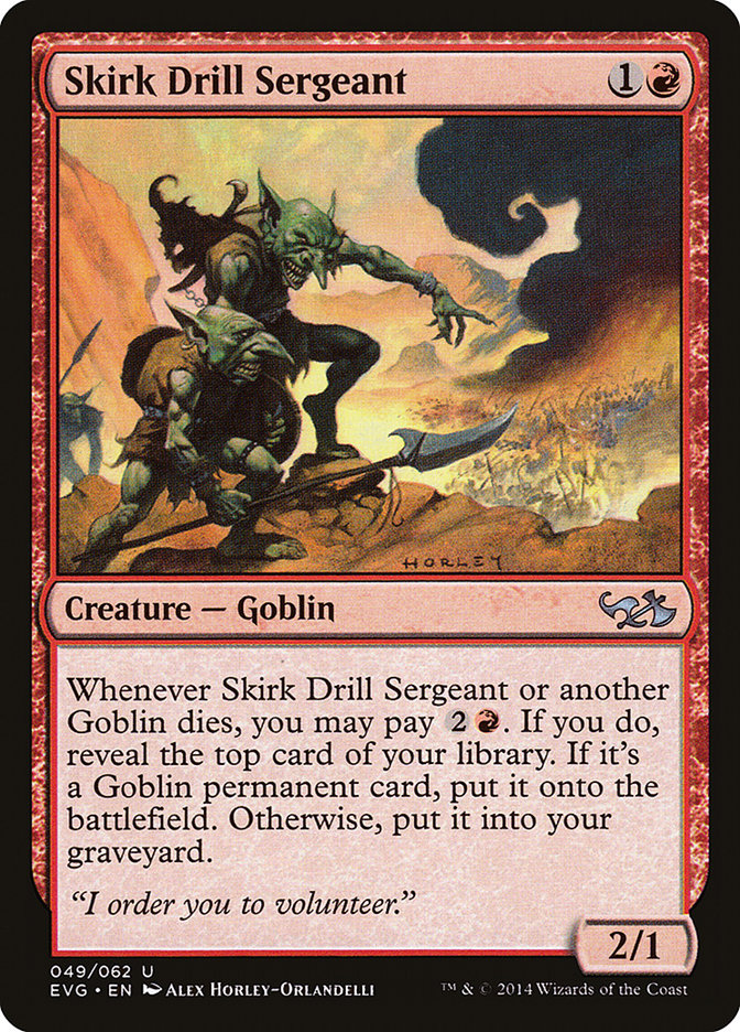 Skirk Drill Sergeant (Elves vs. Goblins) [Duel Decks Anthology] | Exor Games New Glasgow