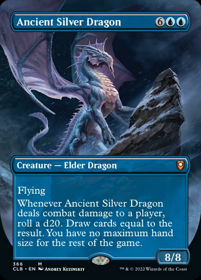 Ancient Silver Dragon (Borderless Alternate Art) [Commander Legends: Battle for Baldur's Gate] | Exor Games New Glasgow