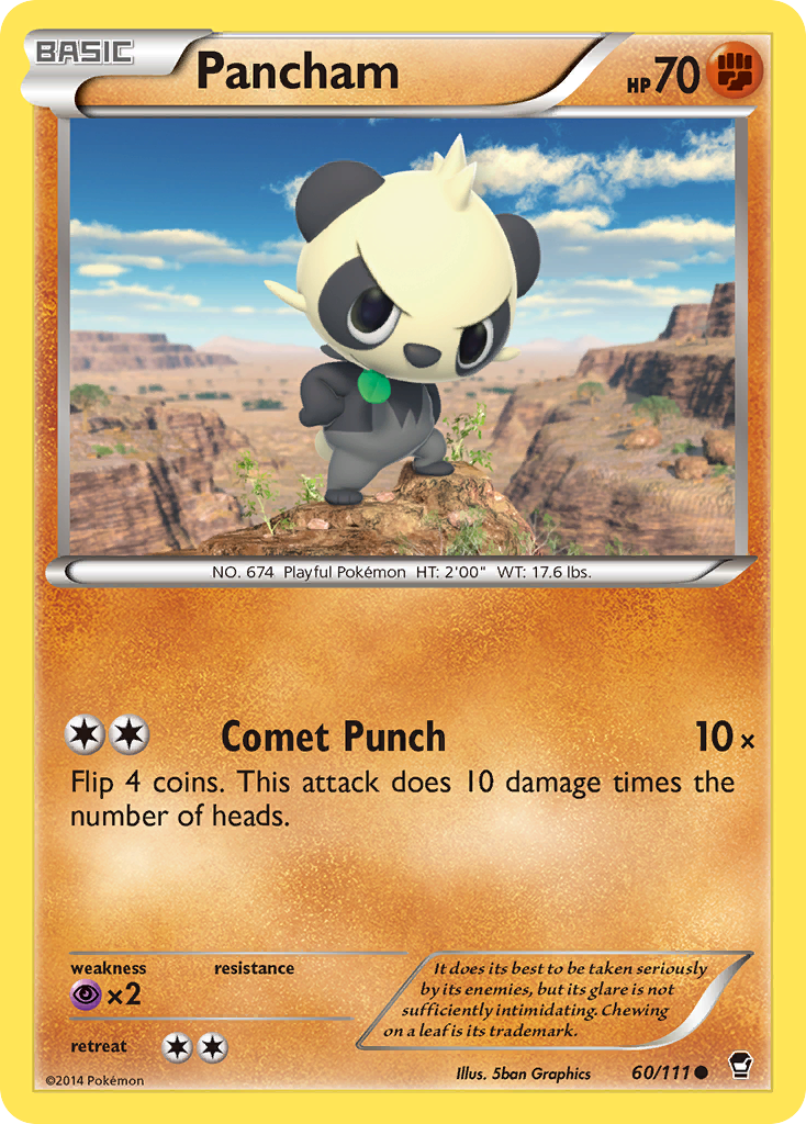 Pancham (60/111) [XY: Furious Fists] | Exor Games New Glasgow