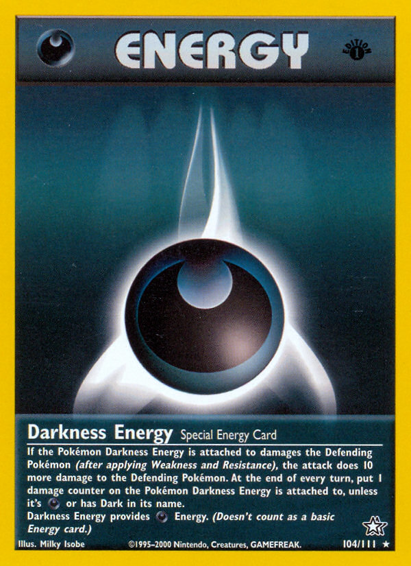 Darkness Energy (104/111) [Neo Genesis 1st Edition] | Exor Games New Glasgow