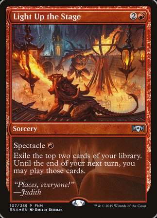 Light Up the Stage [Ravnica Allegiance Promos] | Exor Games New Glasgow