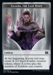 Liliana, the Last Hope Emblem // Spirit Double-sided Token [Double Masters 2022 Tokens] | Exor Games New Glasgow