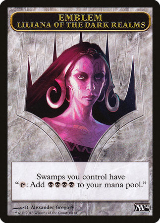 Emblem - Liliana of the Dark Realms [Magic 2014 Tokens] | Exor Games New Glasgow