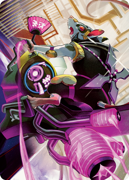 Nashi, Moon Sage's Scion Art Card [Kamigawa: Neon Dynasty Art Series] | Exor Games New Glasgow