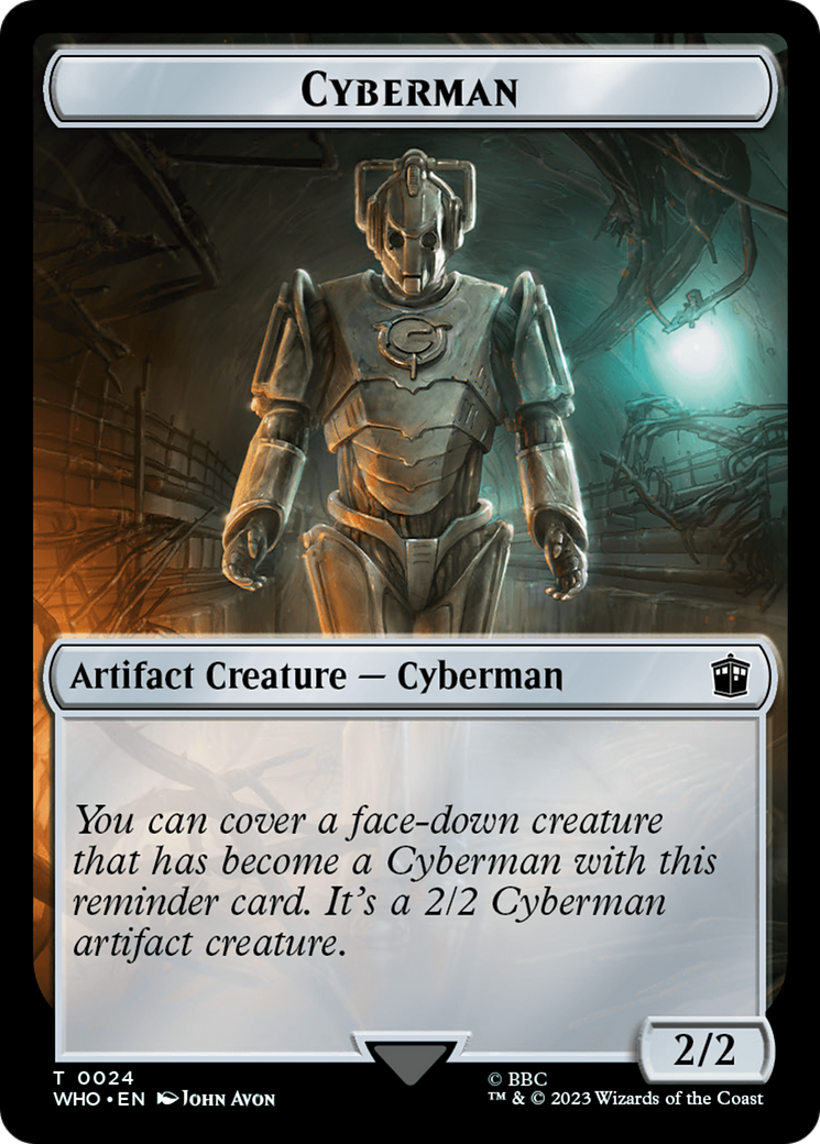 Human Noble // Cyberman Double-Sided Token [Doctor Who Tokens] | Exor Games New Glasgow