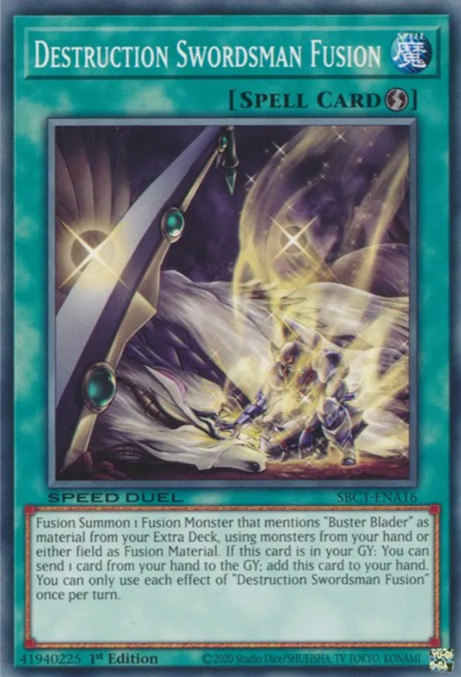 Destruction Swordsman Fusion [SBC1-ENA16] Common | Exor Games New Glasgow