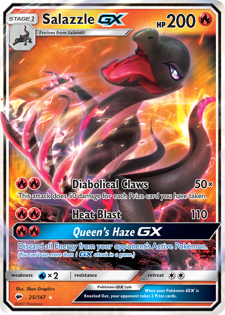 Salazzle GX (25/147) [Sun & Moon: Burning Shadows] | Exor Games New Glasgow