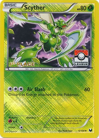 Scyther (4/108) (League Promo 1st Place) [Black & White: Dark Explorers] | Exor Games New Glasgow