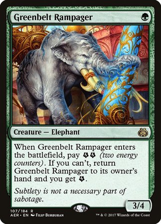 Greenbelt Rampager [Aether Revolt] | Exor Games New Glasgow