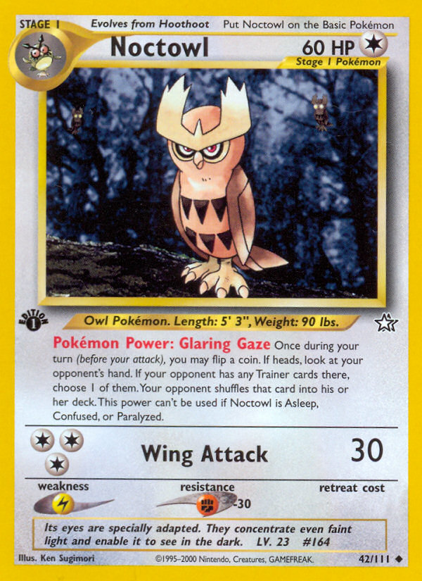 Noctowl (42/111) [Neo Genesis 1st Edition] | Exor Games New Glasgow