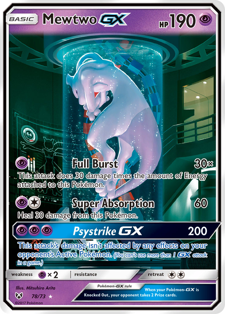 Mewtwo GX (78/73) [Sun & Moon: Shining Legends] | Exor Games New Glasgow