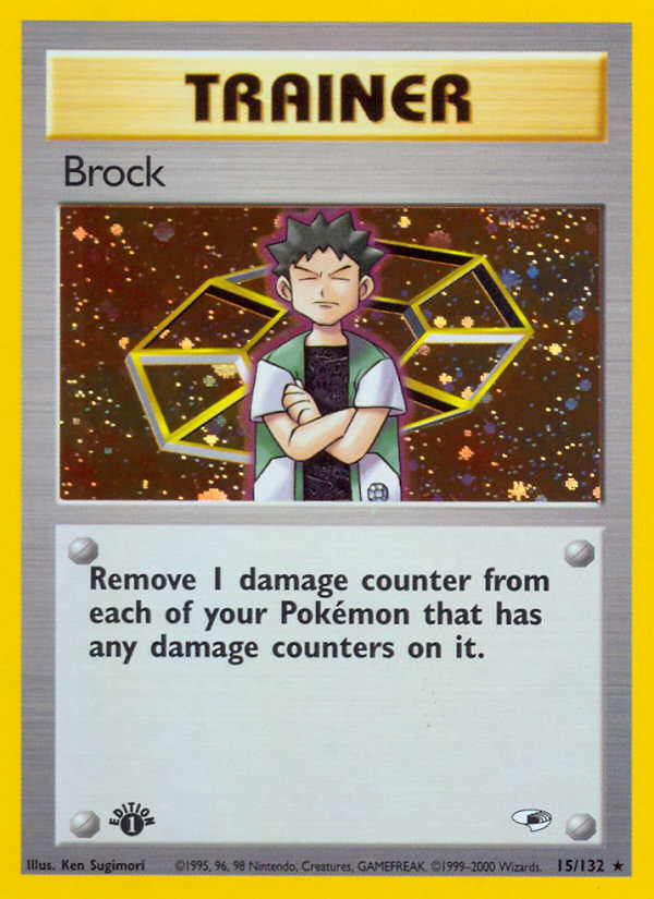 Brock (15/132) [Gym Heroes 1st Edition] | Exor Games New Glasgow