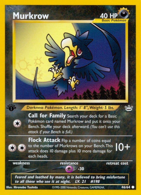 Murkrow (46/64) [Neo Revelation 1st Edition] | Exor Games New Glasgow