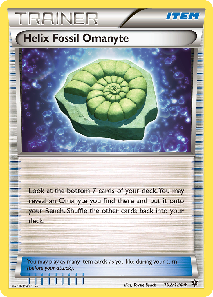 Helix Fossil Omanyte (102/124) [XY: Fates Collide] | Exor Games New Glasgow