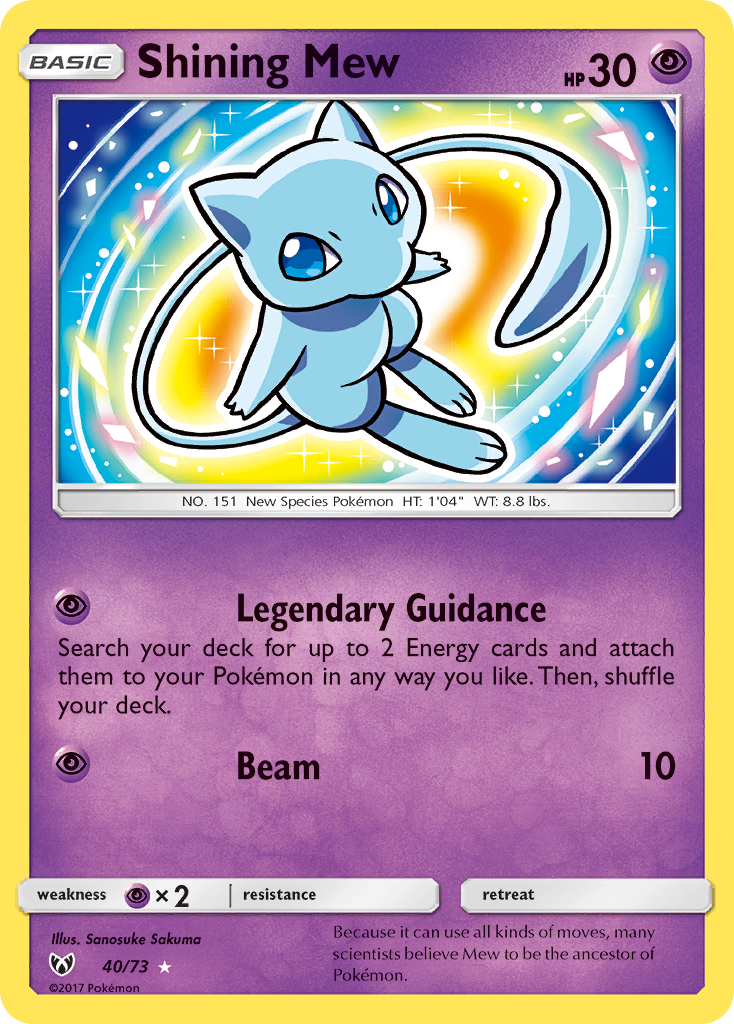 Shining Mew (40/73) [Sun & Moon: Shining Legends] | Exor Games New Glasgow