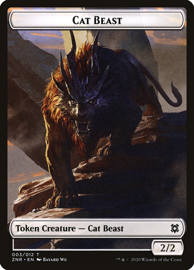 Cat Beast Token [Zendikar Rising] | Exor Games New Glasgow