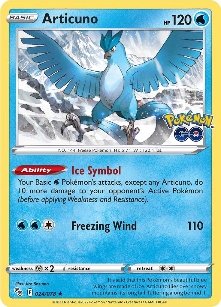 Articuno (024/078) [Pokémon GO] | Exor Games New Glasgow