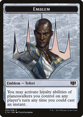 Teferi, Temporal Archmage Emblem // Zombie (011/036) Double-sided Token [Commander 2014 Tokens] | Exor Games New Glasgow