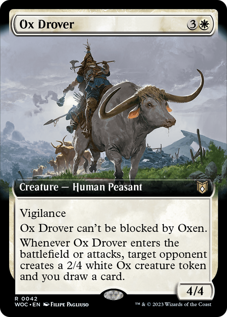 Ox Drover (Extended Art) [Wilds of Eldraine Commander] | Exor Games New Glasgow