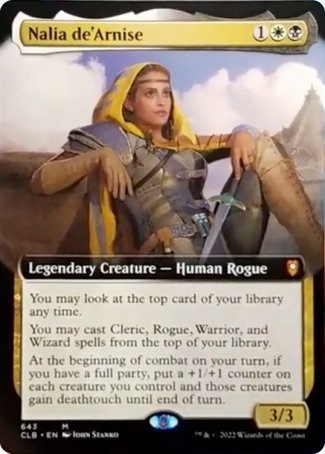 Nalia de'Arnise (Extended Art) [Commander Legends: Battle for Baldur's Gate] | Exor Games New Glasgow