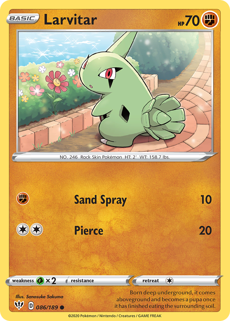 Larvitar (086/189) [Sword & Shield: Darkness Ablaze] | Exor Games New Glasgow