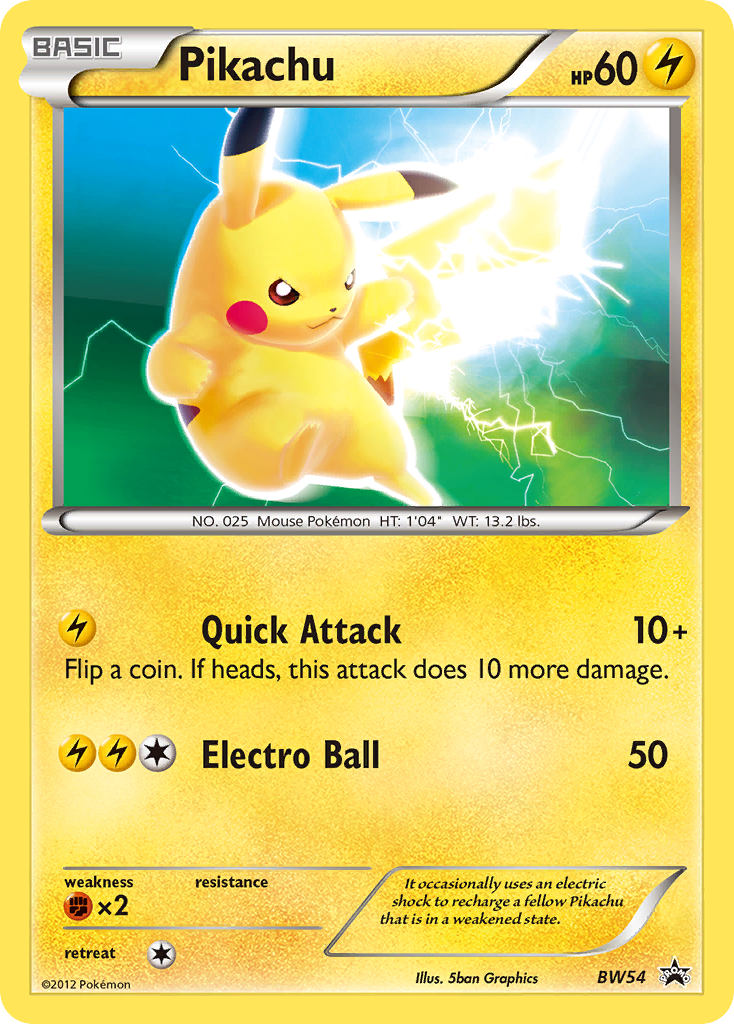 Pikachu (BW54) [Black & White: Black Star Promos] | Exor Games New Glasgow