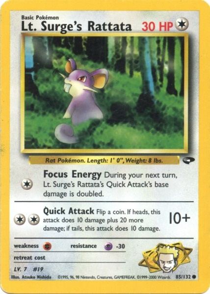 Lt. Surge's Rattata (85/132) [Gym Challenge Unlimited] | Exor Games New Glasgow