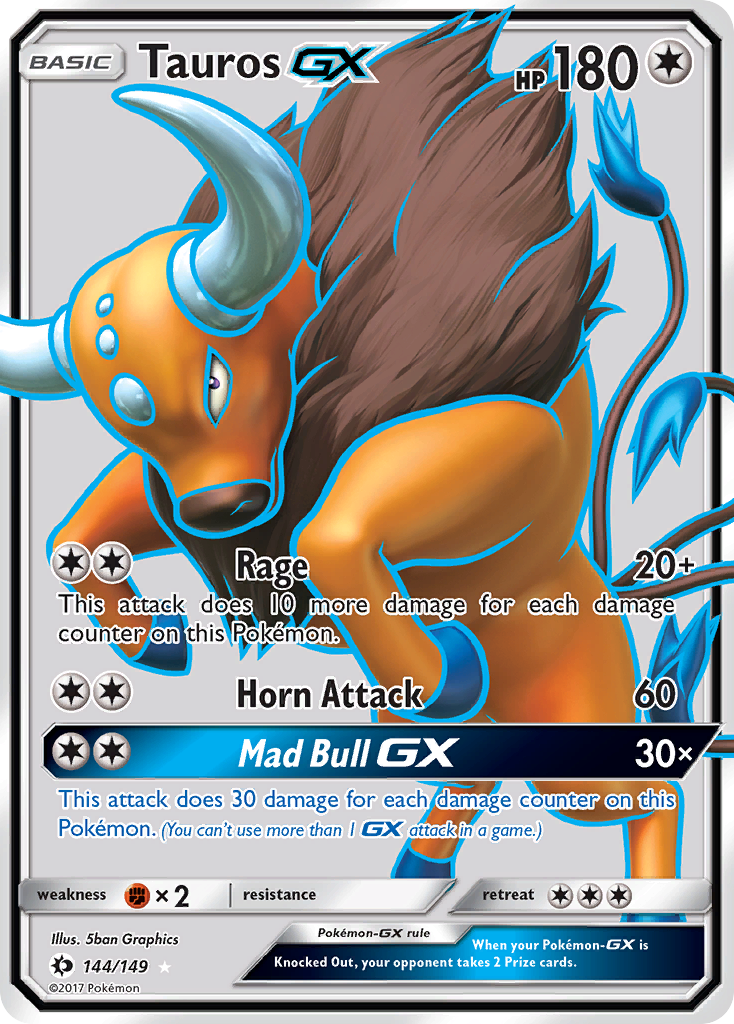 Tauros GX (144/149) [Sun & Moon: Base Set] | Exor Games New Glasgow