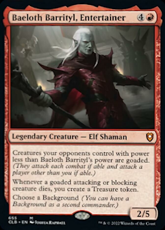 Baeloth Barrityl, Entertainer [Commander Legends: Battle for Baldur's Gate] | Exor Games New Glasgow