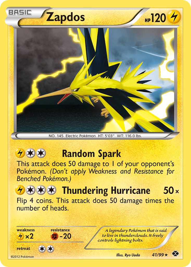 Zapdos (41/99) (Blister Exclusive) [Black & White: Next Destinies] | Exor Games New Glasgow