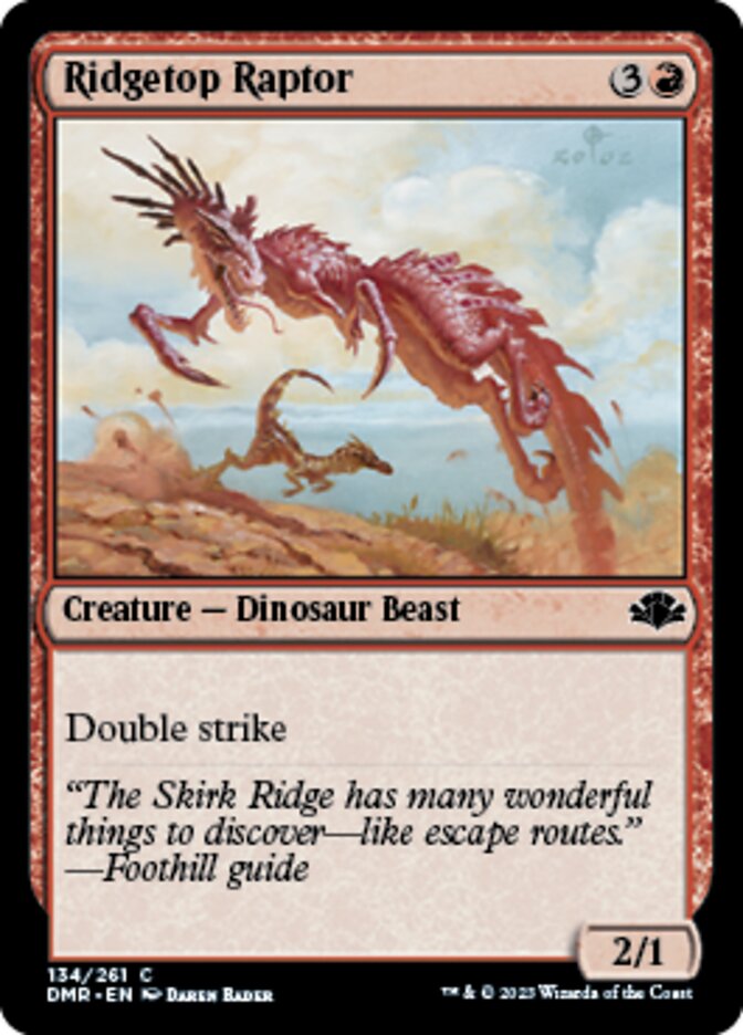 Ridgetop Raptor [Dominaria Remastered] | Exor Games New Glasgow