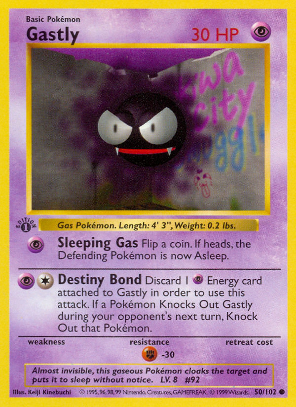 Gastly (50/102) (Shadowless) [Base Set 1st Edition] | Exor Games New Glasgow