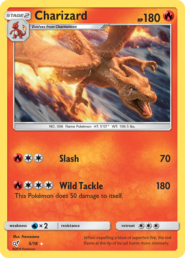 Charizard (5/18) [Sun & Moon: Detective Pikachu] | Exor Games New Glasgow