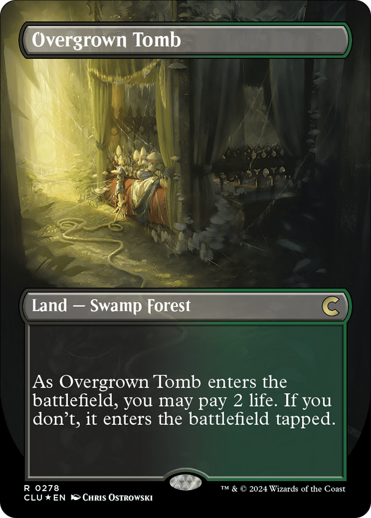 Overgrown Tomb (Borderless) [Ravnica: Clue Edition] | Exor Games New Glasgow