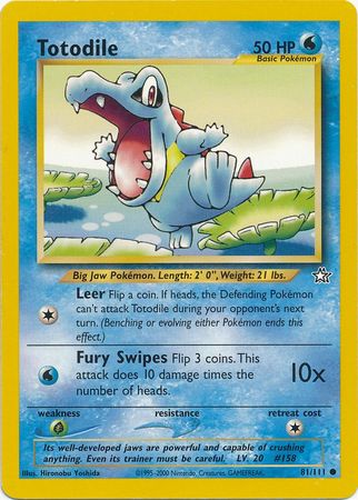 Totodile (81/111) [Neo Genesis Unlimited] | Exor Games New Glasgow